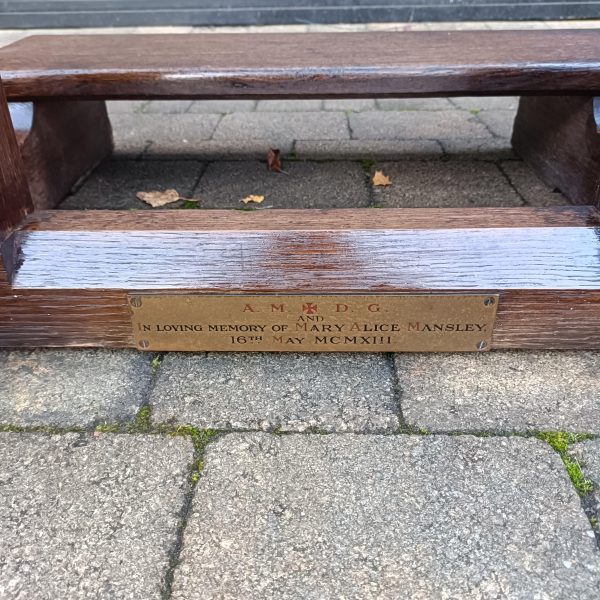 Double oak Church Prayer Kneeler - Image 4