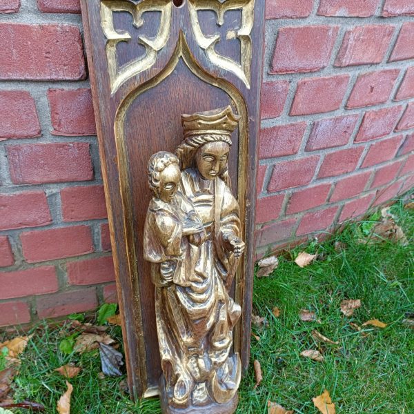 24 Inch High Church Madonna and Child Plaque - Image 2