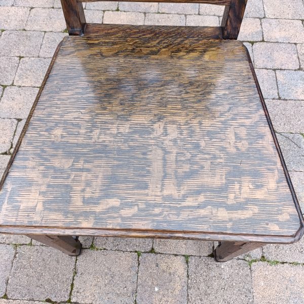 Gothic Victorian Oak Church Chair in the Pugin Style. - Image 3