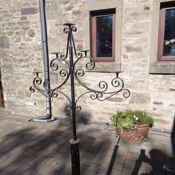 Church Candle Stand. Wrought Iron. Gothic.C 1895 - Image 2