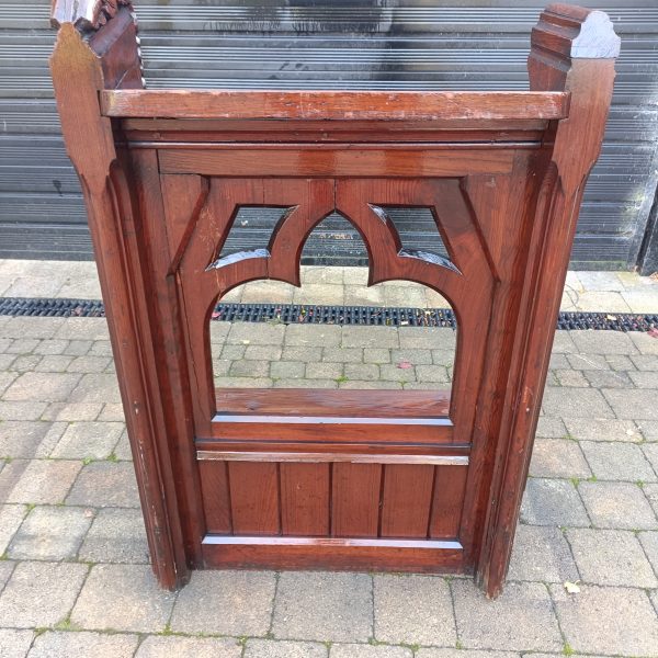 Pitch Pine Church Gothic Prayer Kneeler.C 1895 - Image 7