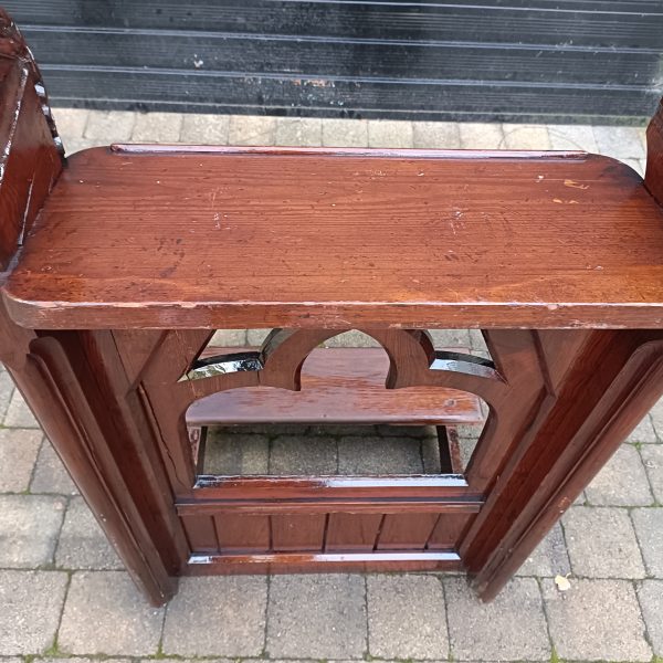 Pitch Pine Church Gothic Prayer Kneeler.C 1895 - Image 2