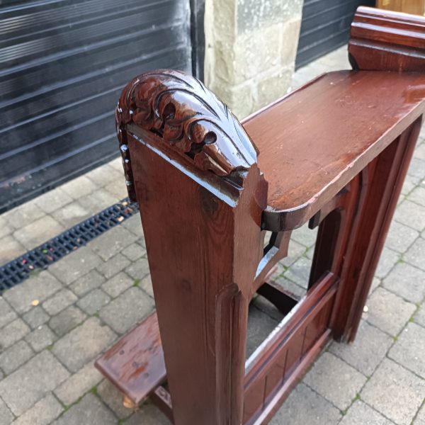 Pitch Pine Church Gothic Prayer Kneeler.C 1895 - Image 4