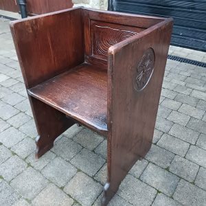 English Oak Reading Pew.Rare Item.