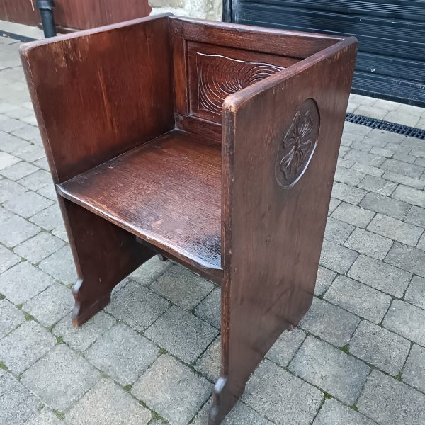 English Oak Reading Pew.Rare Item.