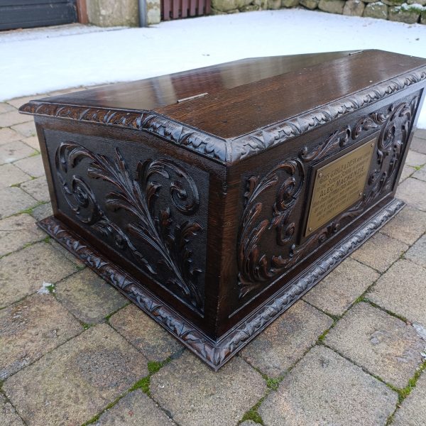 Large Oak Church Gable and Desk.  1905.Commemorative Plaque. - Image 3