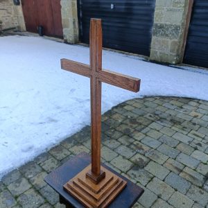 Oak Alter Church Cross. 27 ins tall.