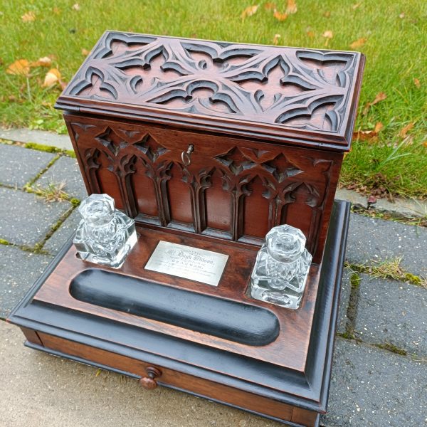 Church Gothic Stationary Desk Box C1875 - Image 4