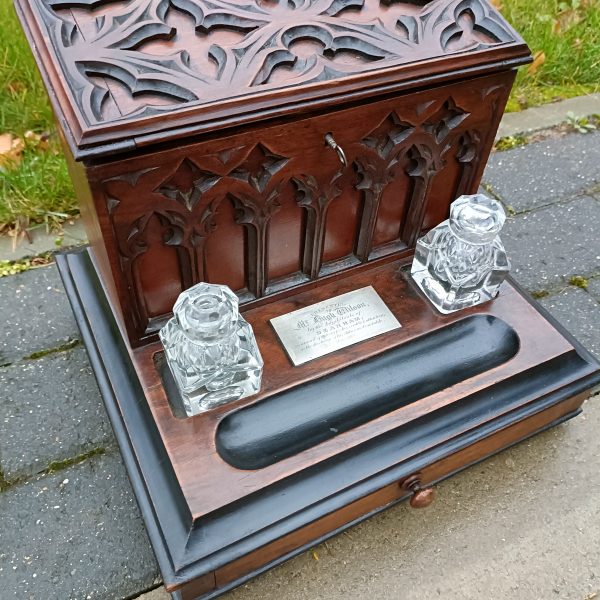 Church Gothic Stationary Desk Box C1875 - Image 5