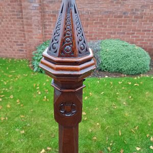C1870 Church Mahogany Newel Post. Now a Decorative Piece.