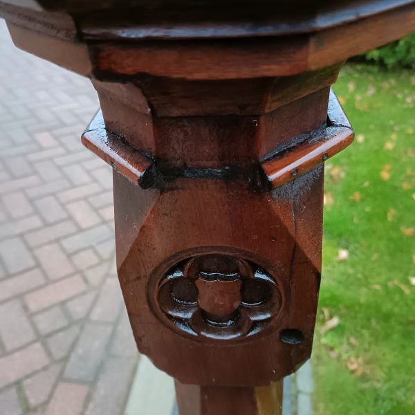 C1870 Church Mahogany Newel Post. Now a Decorative Piece. - Image 2