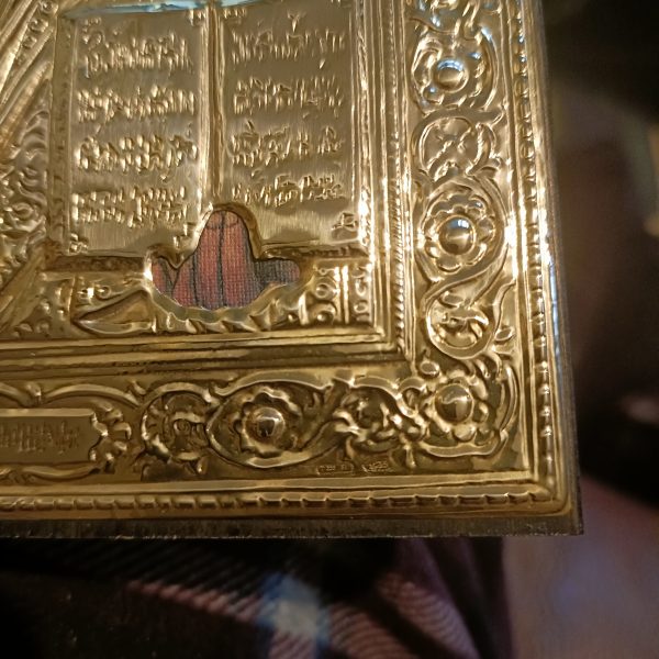 A Pair of Silver Religious Icons. 5 ins x 5.5 ins. - Image 5
