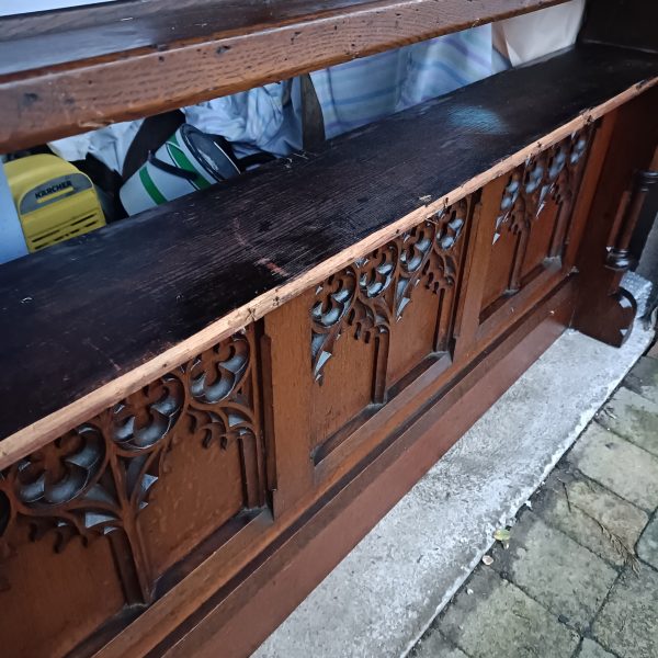 English Oak Church Choir Screen C1870 - Image 6