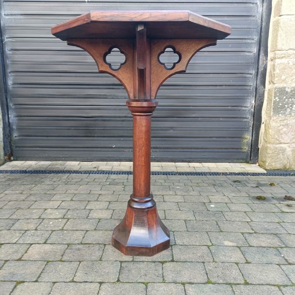 Church Oak Wall Stand. Gorhic. Rare