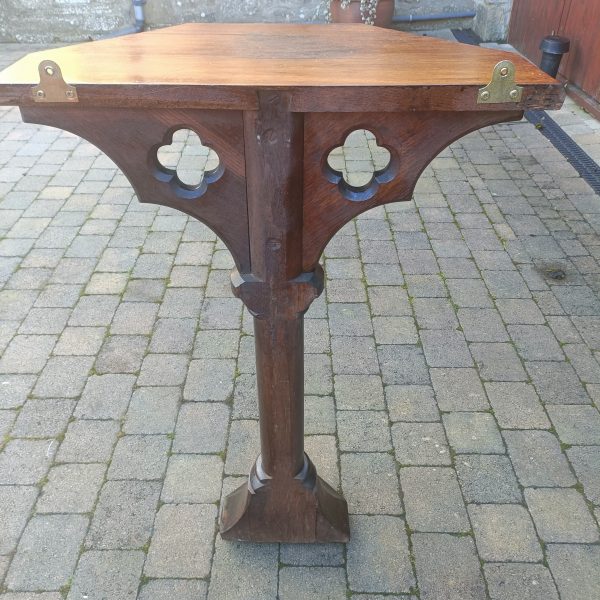 Church Oak Wall Stand. Gorhic. Rare - Image 2