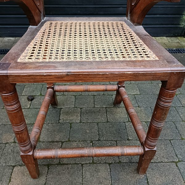 Oak Church High Bishops Chair. C 1895 - Image 3