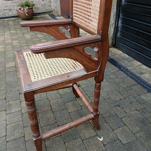 Oak Church High Bishops Chair. C 1895 - Image 2