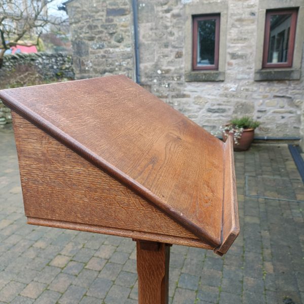 Large Solid Oak Church Lectern.C 1880. English. - Image 4