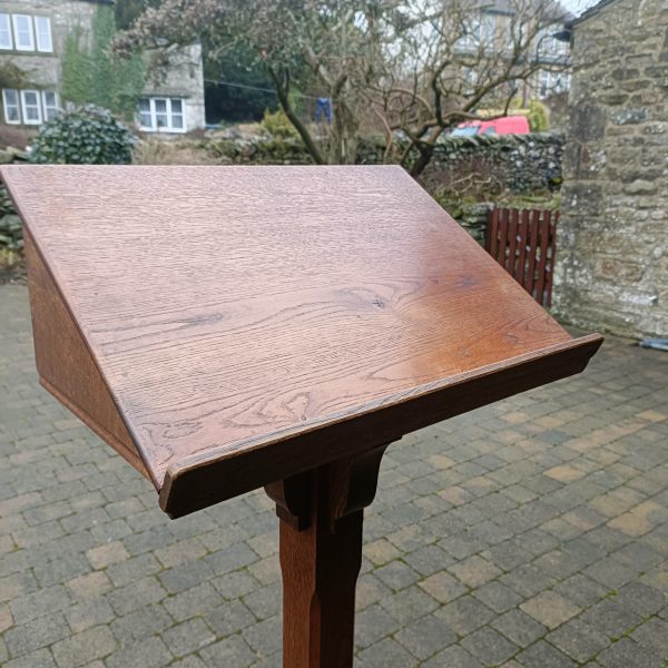 Large Solid Oak Church Lectern.C 1880. English. - Image 5