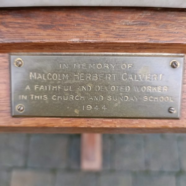 Church Pine and Carved Marble Font. - Image 5