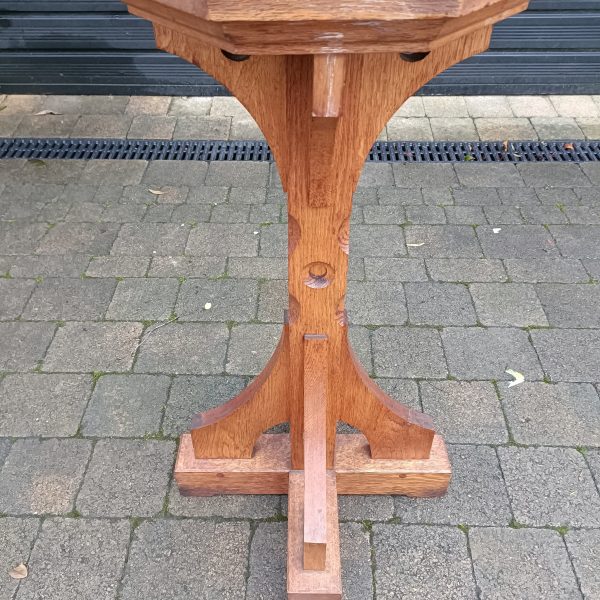 Church Pine and Carved Marble Font. - Image 6