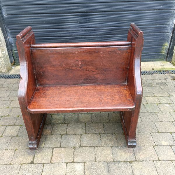 Amazing Small Pitch Pine Pew. Lovely patina. Solid. Heavy. - Image 5