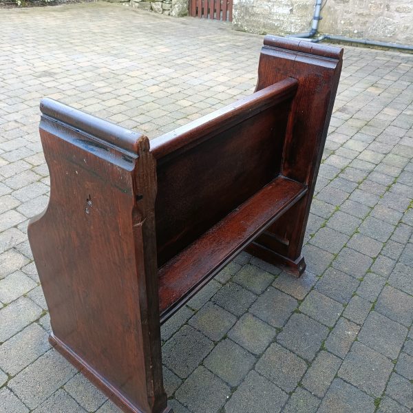 Amazing Small Pitch Pine Pew. Lovely patina. Solid. Heavy. - Image 3