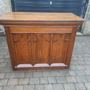English Church Pine Alter. The top has seen better days but is there. See photos.