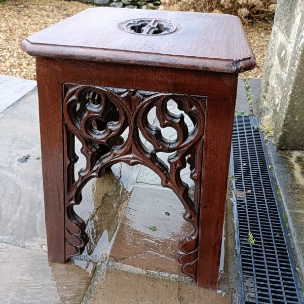 Church Gothic Pugin Style Stool ~Table. C 1865 - Image 7