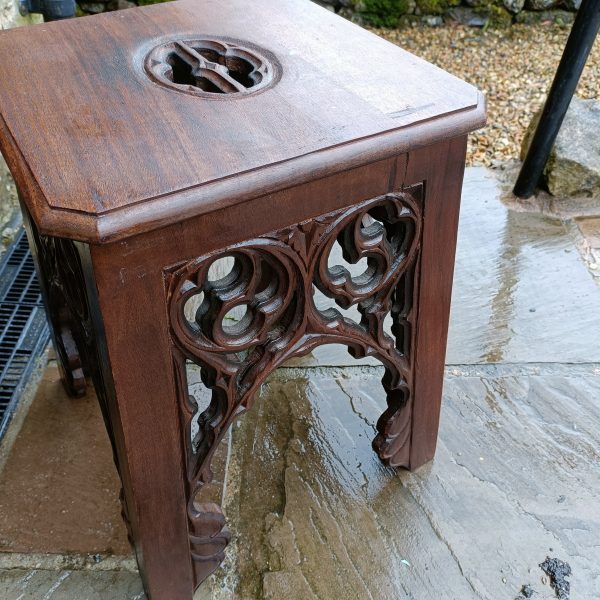 Church Gothic Pugin Style Stool ~Table. C 1865 - Image 2