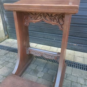 English Oak Prayer Kneeler.C1880. Solid.