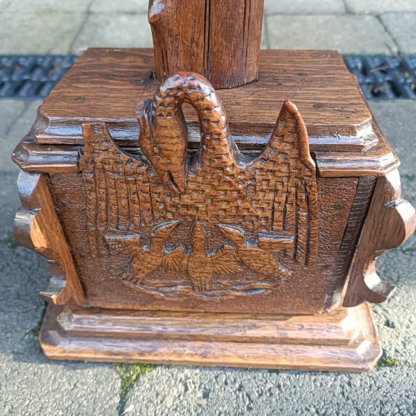 Large Church Alter Crucifix with metal Jesus. Russian or maybe Polish. - Image 7
