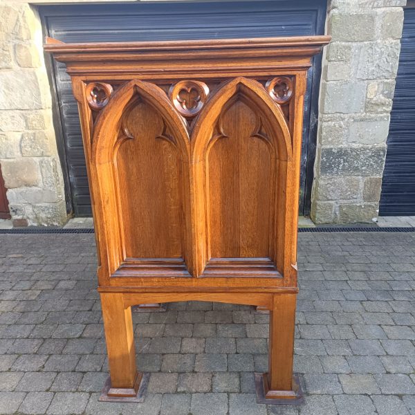 English Church Oak and Pine Gothic Pulpit. C1880 - Image 6