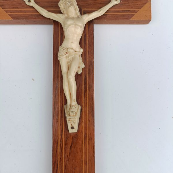 French Hanging Crucifix.12ins x 6.5 ins. - Image 2