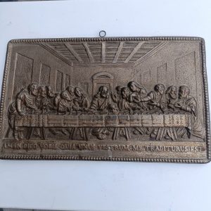 Heavy Metal Last Supper Plaque ready to hang. 9ins x 14 ins.