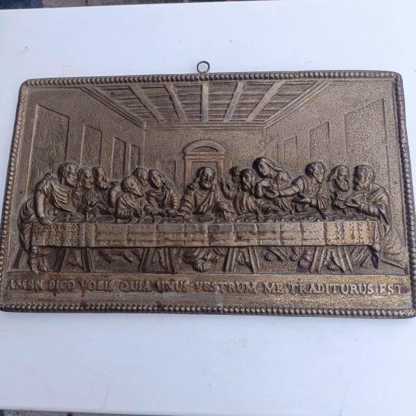 Heavy Metal Last Supper Plaque ready to hang. 9ins x 14 ins. - Image 4