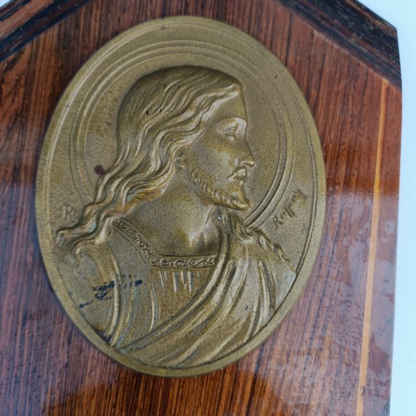 French Hanging Holy Water Plaque.9.5 ins x 6.5 ins. Available to post. - Image 2