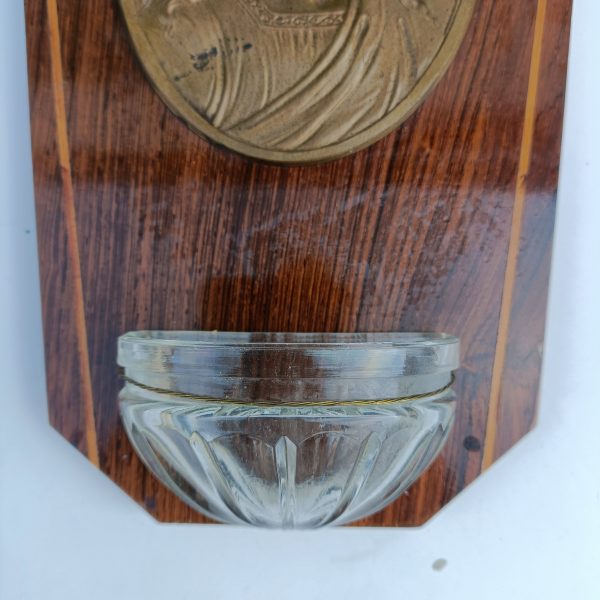French Hanging Holy Water Plaque.9.5 ins x 6.5 ins. Available to post. - Image 3
