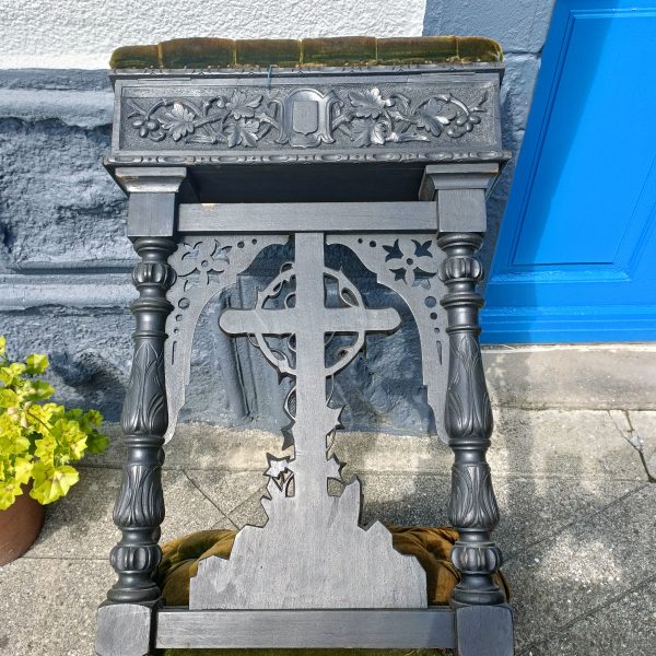 C1820 French Prie Dieu Prayer Kneeler. Horse Hair Filling. Original. - Image 6