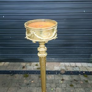 Large Church Brass Alter Candle Stand.C1911,