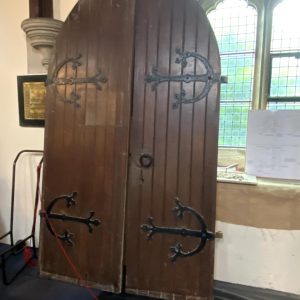 C1886 St Marys Church Ingleton Yorkshire Arch Gothic Doors