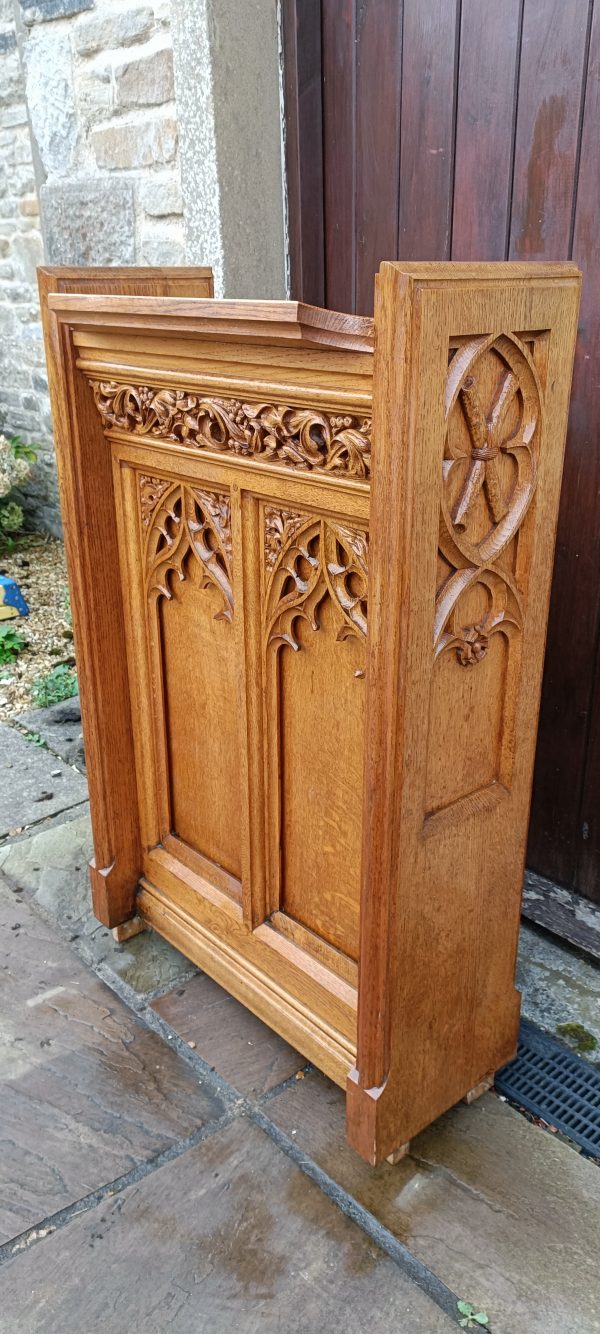 English Oak Gothic Church Lectern. C1895