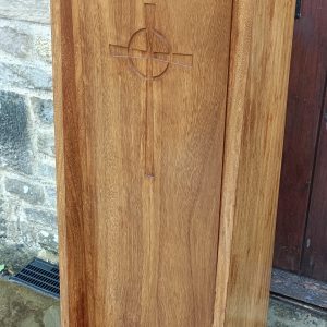 Mid Century Oak Church Lectern.