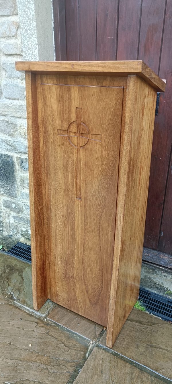 Mid Century Oak Church Lectern.