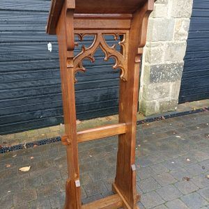 C1880 English Oak tall Lectern. Gothic