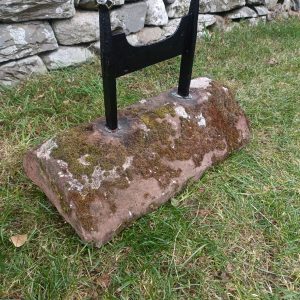 Antique Wrought Iron Church Boot Scraper on Massive Sandstone Base. Collect only from Settle Yorkshire or i Can deliver.