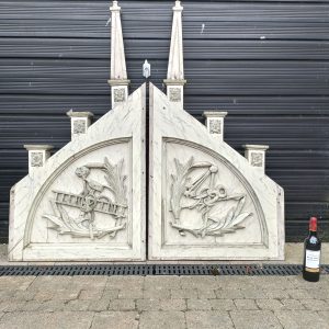 Rare Pair of Large French Church Panels. Victorian. Wooden. Marble effect painted. Formore details txt me on 07763913836